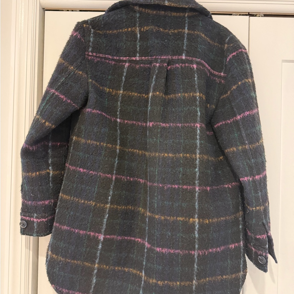 LOFT Multicolor Plaid Teddy Jacket